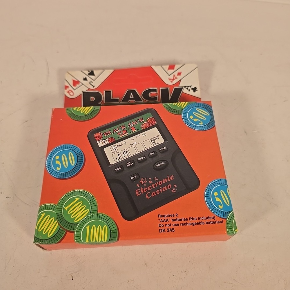 Blackjack 21 Handheld Electronic Game Travel Pocket Model DK245 Casino